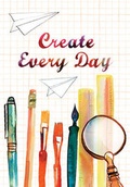 Cover: Create Every Day Pocket Journal - Galison