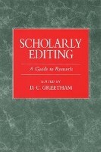 Enlarge image Cover: Scholarly Editing - Modern Language Association of America