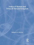 Cover: Index Of Names & Titles Of The Old Kingdom - Kegan Paul