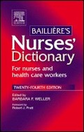 Cover: Bailliere's Nurses' Dictionary - Bailliere Tindall