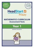 Cover: Year 1 Mathematics Assessment Tests - HeadStart Primary Ltd
