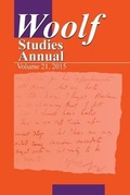 Cover: Woolf Studies Annual Volume 21 - Pace University Press
