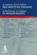Cover: Journal Europeen des Droits de l'Homme / European Journal of Human Rights 2014 - Larcier