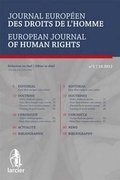 Cover: Journal Europeen des Droits de l'Homme / European Journal of Human Rights 2014 - Larcier