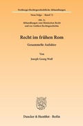 Cover: Recht im fr&uuml;hen Rom. - Duncker & Humblot