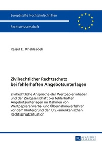 Abbildung von: Zivilrechtlicher Rechtsschutz bei fehlerhaften Angebotsunterlagen - Peter Lang Verlag