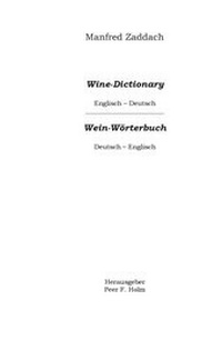 Abbildung von: Weinwörterbuch Deutsch-Englisch / Englisch-Deutsch - BoD - Books on Demand