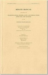 Enlarge image Cover: Senate Manual - National Defense University Press,U.S.