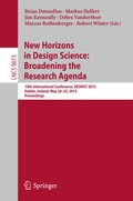 Cover: New Horizons in Design Science: Broadening the Research Agenda - Springer