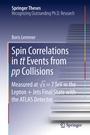 Cover: Spin Correlations in tt Events from pp Collisions - Springer