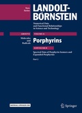 Cover: Porphyrins - Spectral Data of Porphyrin Isomers and Expanded Porphyrins - Springer