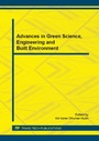Cover: Advances in Green Science, Engineering and Built Environment - Trans Tech Publications Ltd