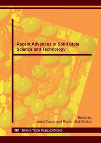 Enlarge image Cover: Recent Advances in Solid State Science and Technology - Trans Tech Publications Ltd