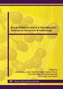 Cover: SOLID STATE SCIENCE & TECHNOLOGY Towards an Immersive Breakthrough - Trans Tech Publications Ltd