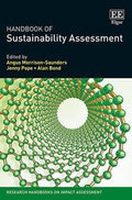Cover: Handbook of Sustainability Assessment - Edward Elgar Publishing