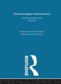 Abbildung von: Thesaurus Linguae Tschuvaschorum - Routledge