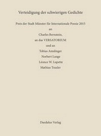 Abbildung von: Verteidigung der schwierigen Gedichte - Daedalus