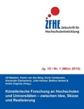 Cover: K&uuml;nstlerische Forschung an Hochschulen und Universit&auml;ten - BoD - Books on Demand