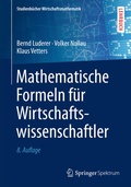 Cover: Mathematische Formeln f&uuml;r Wirtschaftswissenschaftler - Springer Gabler