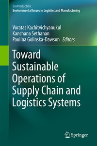 Enlarge image Cover: Toward Sustainable Operations of Supply Chain and Logistics Systems - Springer