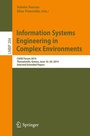 Cover: Information Systems Engineering in Complex Environments - Springer