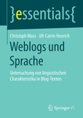 Cover: Weblogs und Sprache - Springer VS
