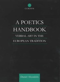 Cover: A Poetics Handbook - RoutledgeCurzon
