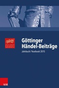 Cover: G&ouml;ttinger H&auml;ndel-Beitr&auml;ge, Band 16 - Vandenhoeck & Ruprecht