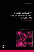 Cover: Roberto Esposito - Routledge