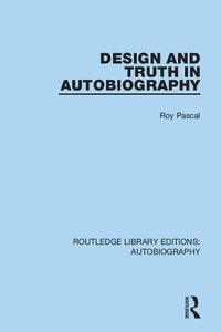 Enlarge image Cover: Design and Truth in Autobiography - Routledge