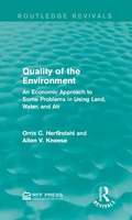 Cover: Quality of the Environment - Routledge