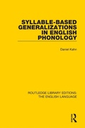 Cover: Syllable-Based Generalizations in English Phonology - Routledge