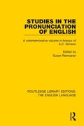 Cover: Studies in the Pronunciation of English - Routledge