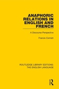 Cover: Anaphoric Relations in English and French - Routledge