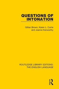 Abbildung von: Questions of Intonation - Routledge