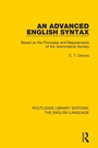 Cover: An Advanced English Syntax - Routledge