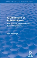 Cover: A Dictionary of Abbreviations - Routledge