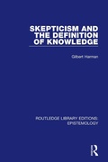 Cover: Skepticism and the Definition of Knowledge - Routledge