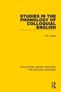 Cover: Studies in the Phonology of Colloquial English - Routledge