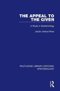 Cover: The Appeal to the Given - Routledge