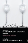 Cover: From Civil Partnership to Same-Sex Marriage - Routledge