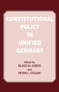Cover: Constitutional Policy in Unified Germany - Routledge