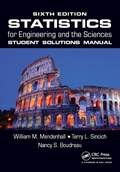 Cover: Statistics for Engineering and the Sciences Student Solutions Manual - Chapman & Hall/CRC
