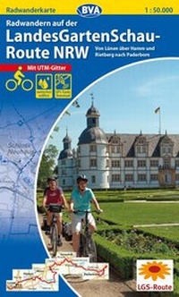 Abbildung von: Radwanderkarte BVA Radwandern auf der LandesGartenSchau-Route NRW 1:50:000, reiß- und wetterfest, GPS-Tracks Download - BVA BikeMedia