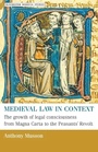 Cover: Medieval Law in Context - Manchester University Press