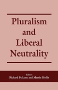 Cover: Pluralism and Liberal Neutrality - Routledge