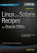 Cover: Linux and Solaris Recipes for Oracle DBAs - APress
