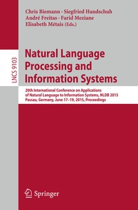 Abbildung von: Natural Language Processing and Information Systems - Springer