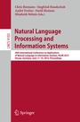 Cover: Natural Language Processing and Information Systems - Springer