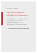 Cover: Die Binnenmarktrelevanz &ouml;ffentlicher Auftragsvergaben - banana wissensverlag